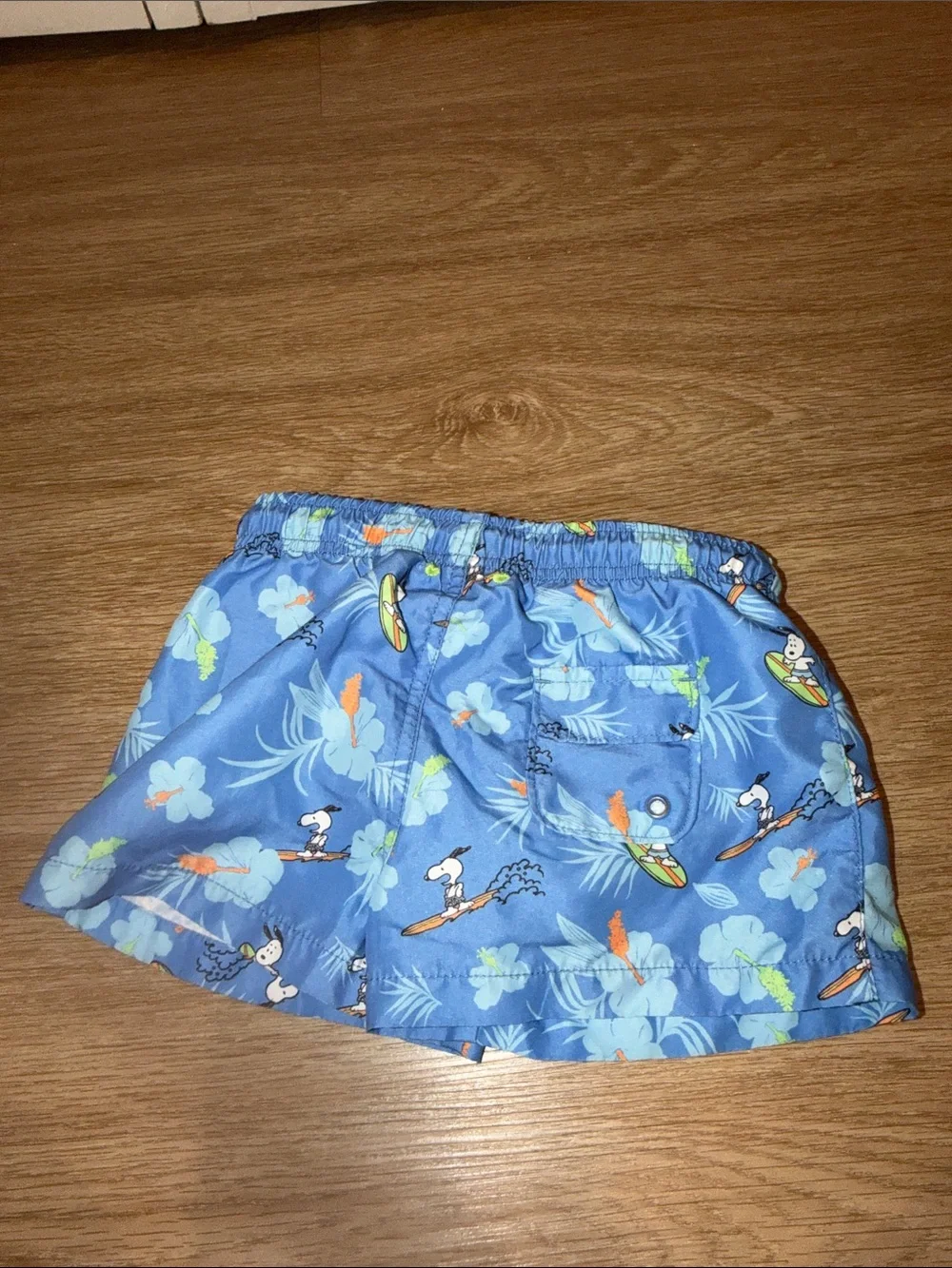 Zara Light Blue Surf-Print Kids Swim Shorts